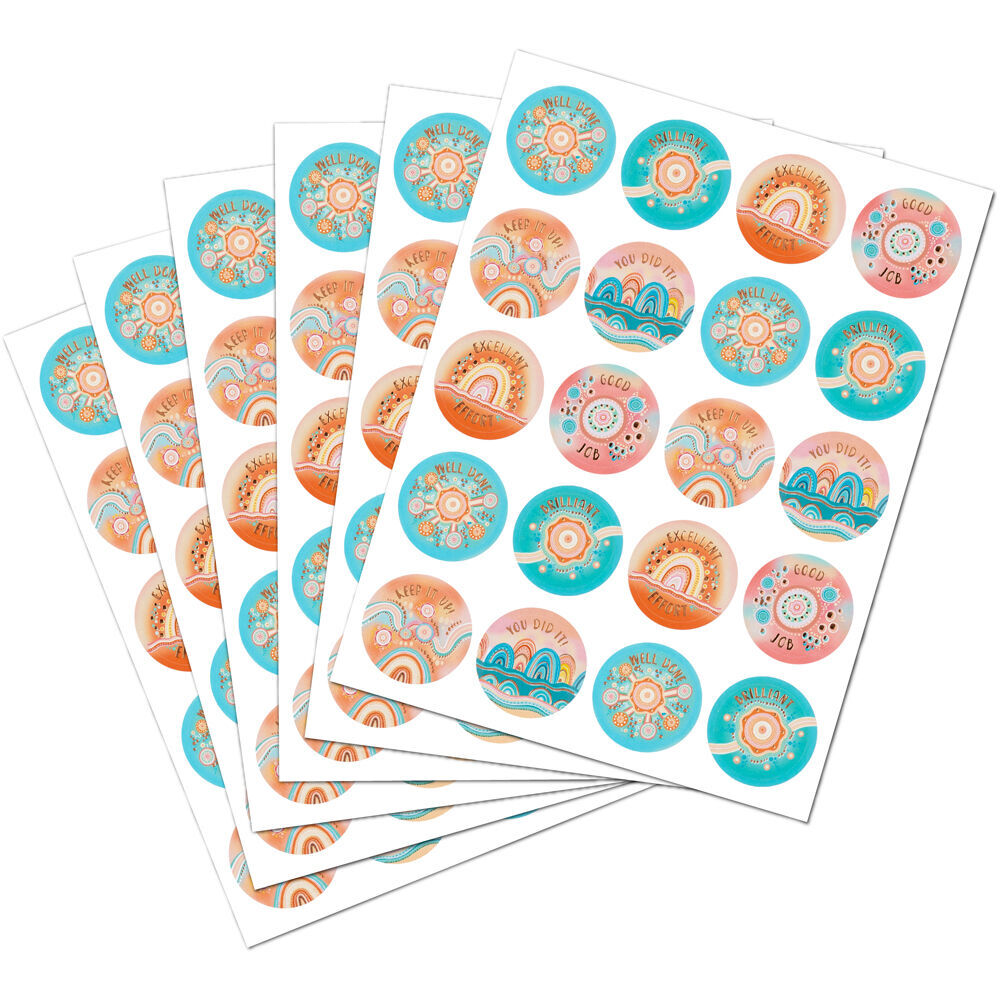 6x 160pc Learning Can Be Fun Sacred Country Merit Sticker Book 29mm
