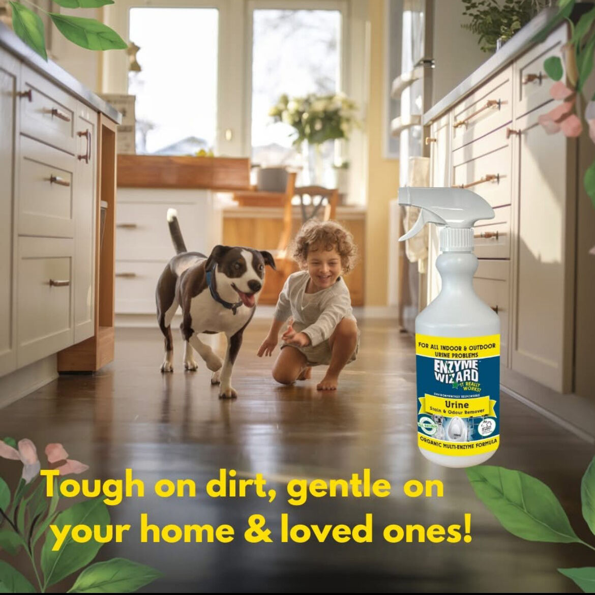 3pc Enzyme Wizard Pet Pack Carpet Spray 750ml/Floor 1L/Urine Stain Cleaner 750ml