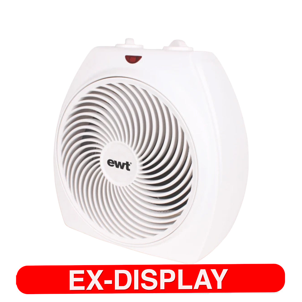EWT Electric 2200W Adjustable Thermostat Fan Heater White Ex Display Unit