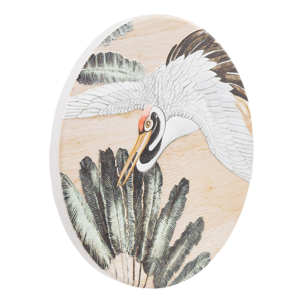 8PK Splosh Exotic Crane 11cm Ceramic Coaster Drink Mat Round
