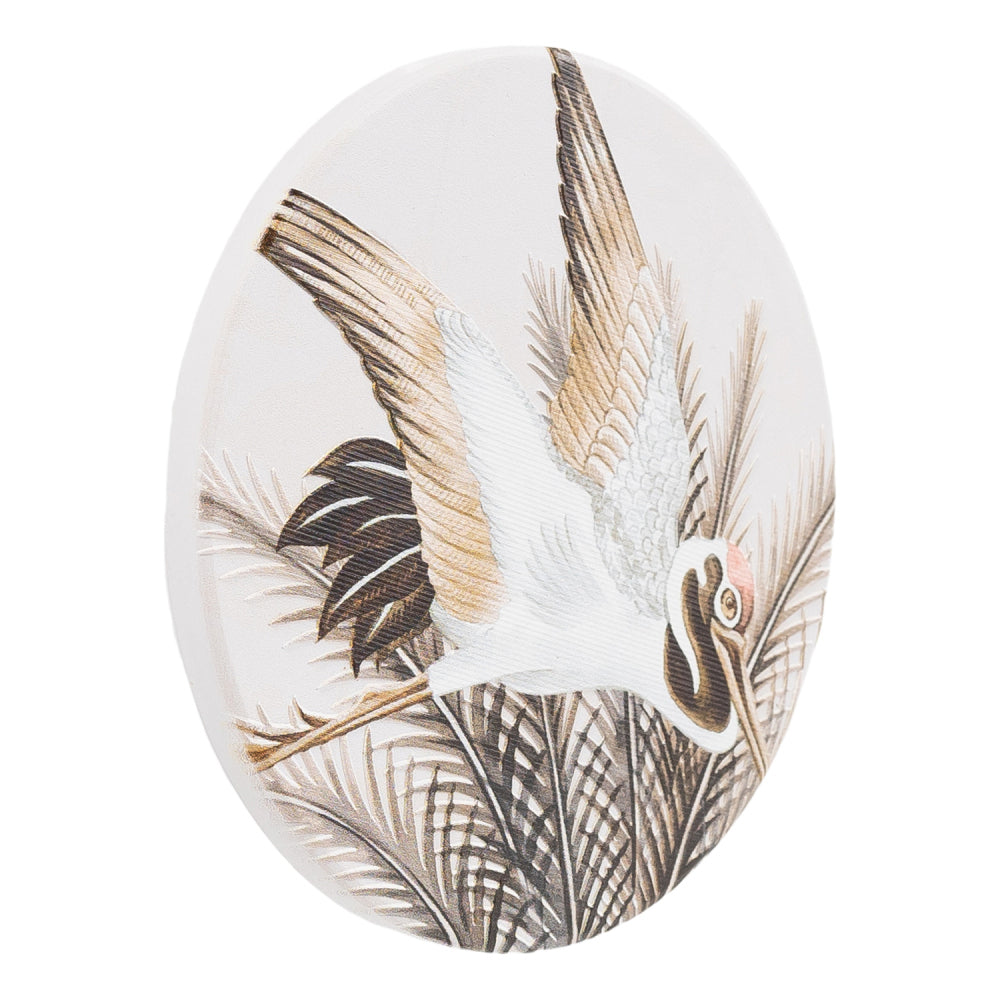 8PK Splosh Exotic Brown Crane 11cm Ceramic Coaster Drink Mat Round
