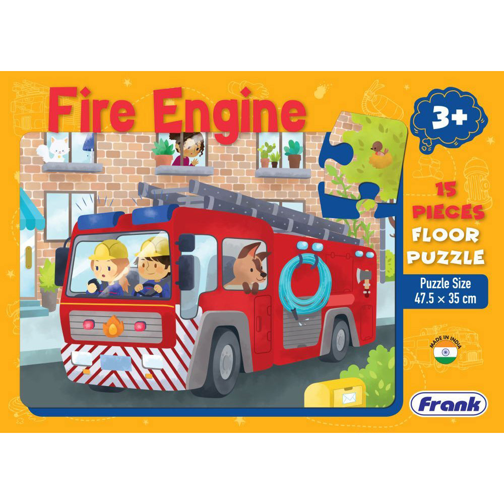 15pc Frank Educational Floor Jigsaw Puzzle Fire Engine 3+