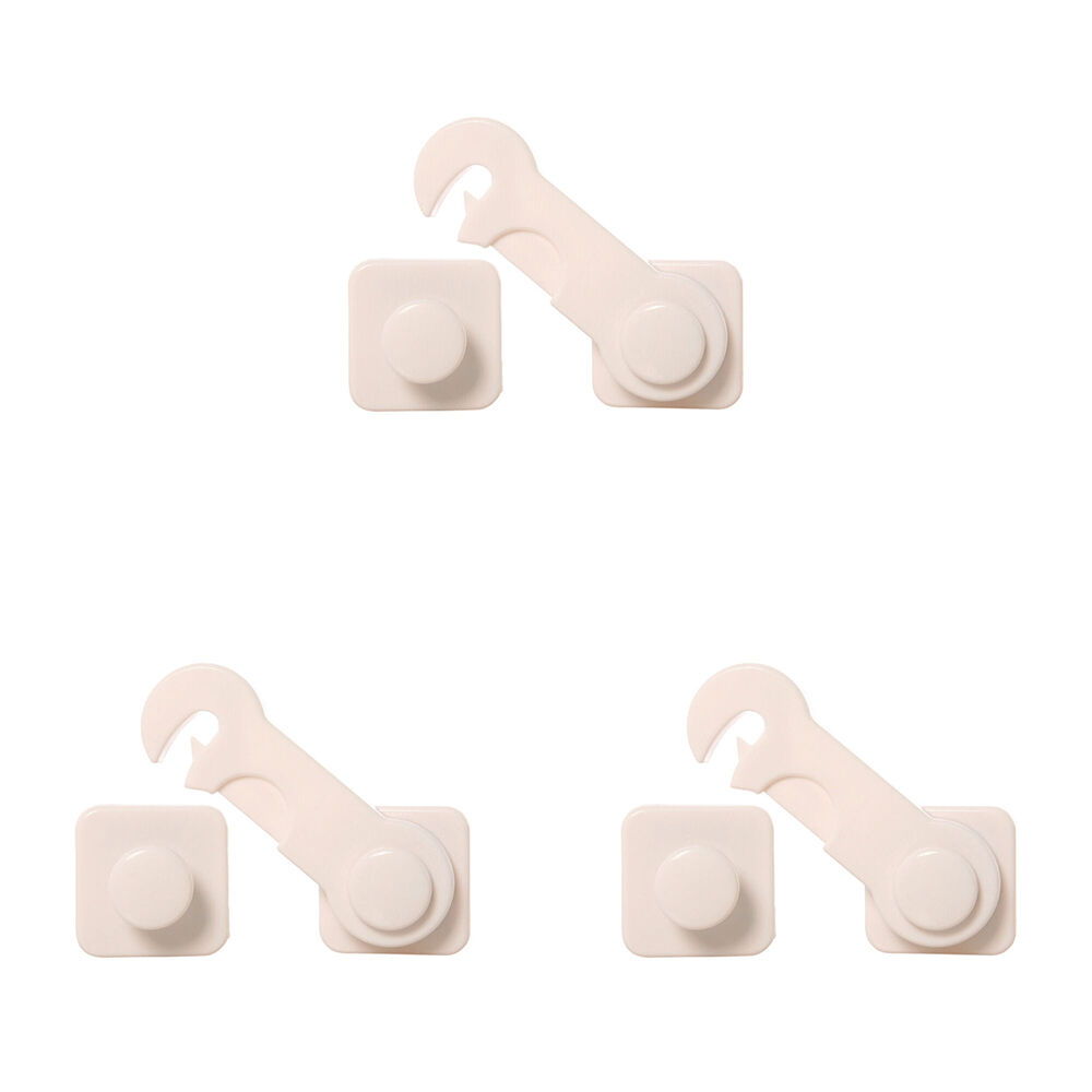 3PK Dreambaby Furniture & Glass Cabinet Plastic Catch Child Safety Lock