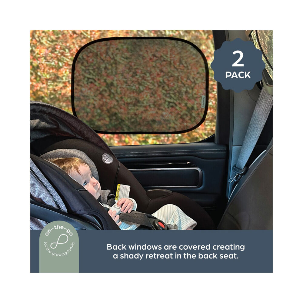 2pc Dreambaby Insta-Cling Car Shades Kids Sun Protection - Black