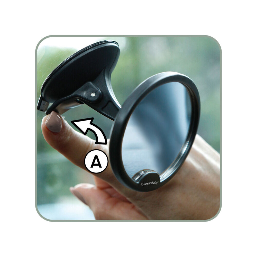 2PK Dreambaby Ezy-View Baby Mirror w/ Suction Cup - Black