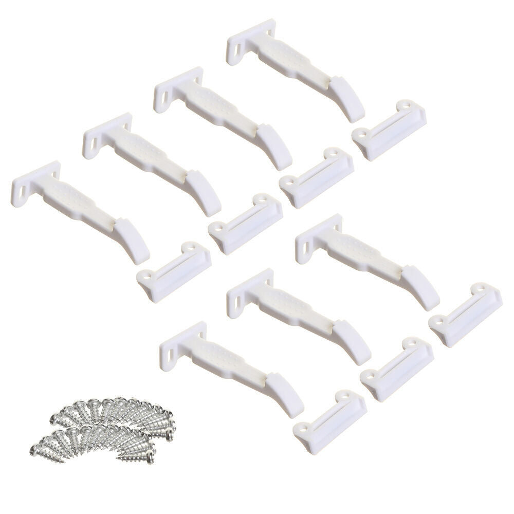 12x 7pc Dreambaby Baby/Kids Self Locking Safety Secure Catches White