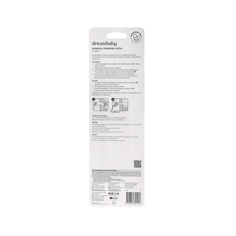 6PK Dreambaby General Purpose Latch Child Cupboard/Cabinet Lock
