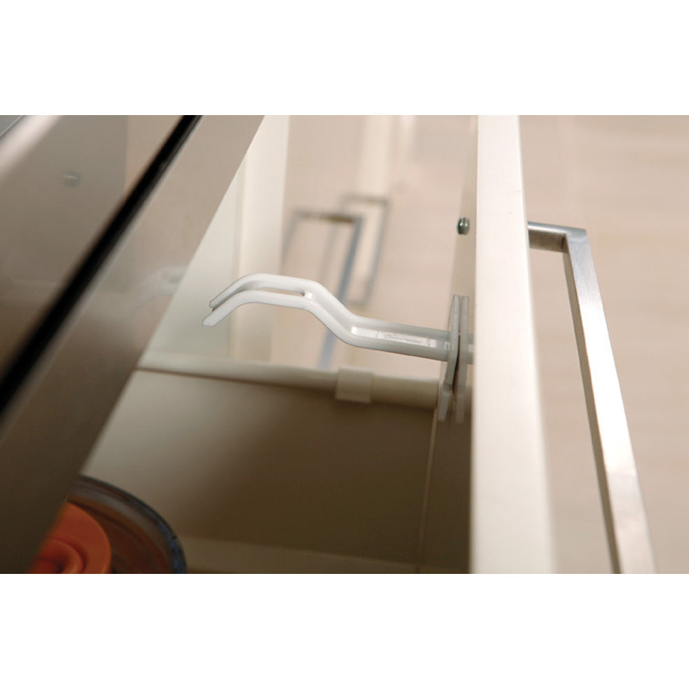 4pc Dreambaby 10cm Dual-Action Adhesive Double Lock For Drawers - White