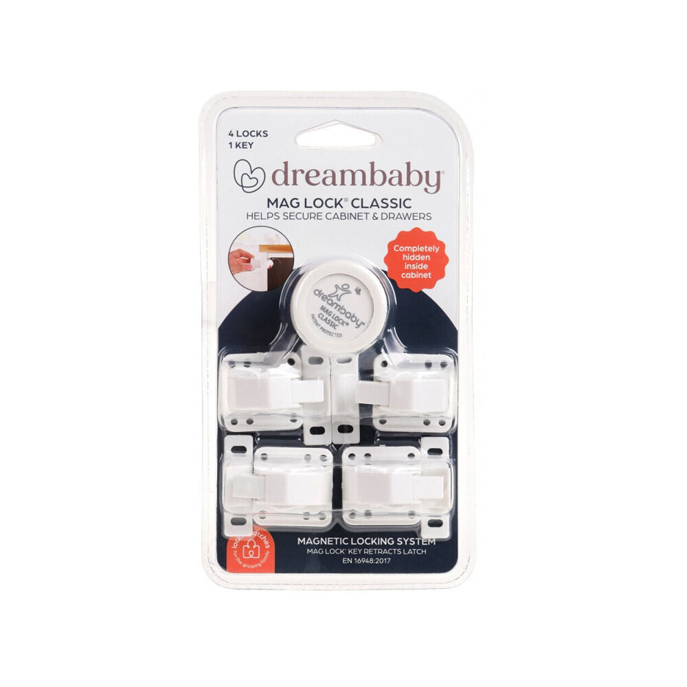 2PK Dreambaby Magnetic Child Cabinet/Drawer Lock 4 Locks w/ 1 Key