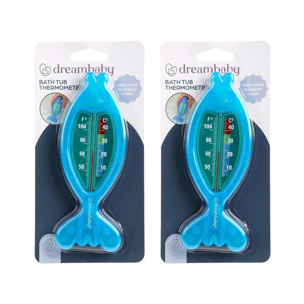 2PK Dreambaby Bath Tub Bathing/Shower Thermometer - Fish