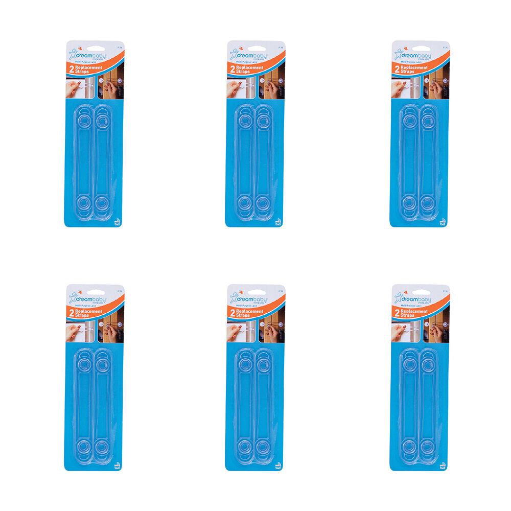 6x 2pc Dreambaby Multi-Purpose Latches Replacement Straps