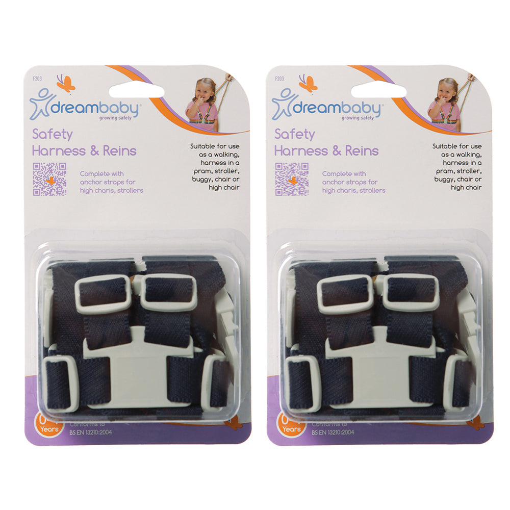 2PK Dreambaby Safety Harness & Reins - Navy