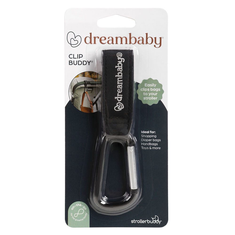 2PK Dreambaby Stollerbuddy Clip Buddy Bag Carrier For Stroller - Black