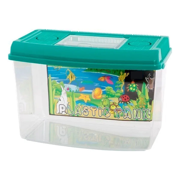 Plastic Fish/Bug/Insect Aquarium Container Large 30cm 9.5L w/Lid Assorted