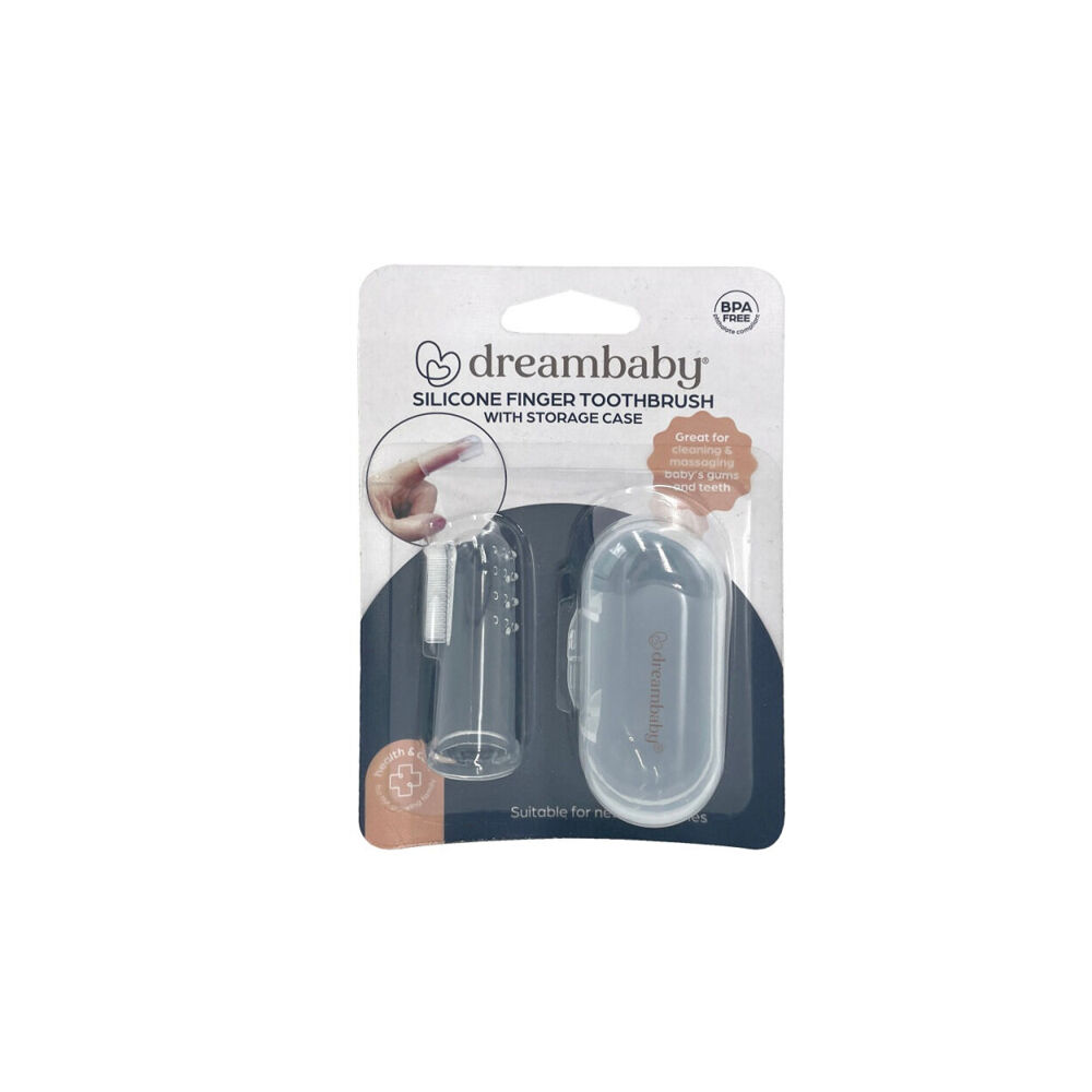 6PK Dreambaby Silicone Finger Toothbrush 10x14cm - Clear