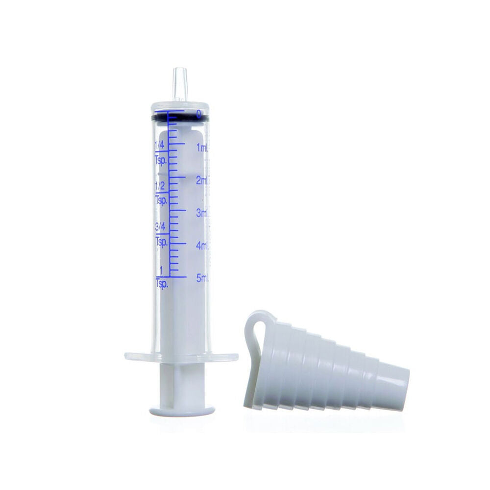 4PK Dreambaby Medicine Syringe Dispenser w/ Adapter - White