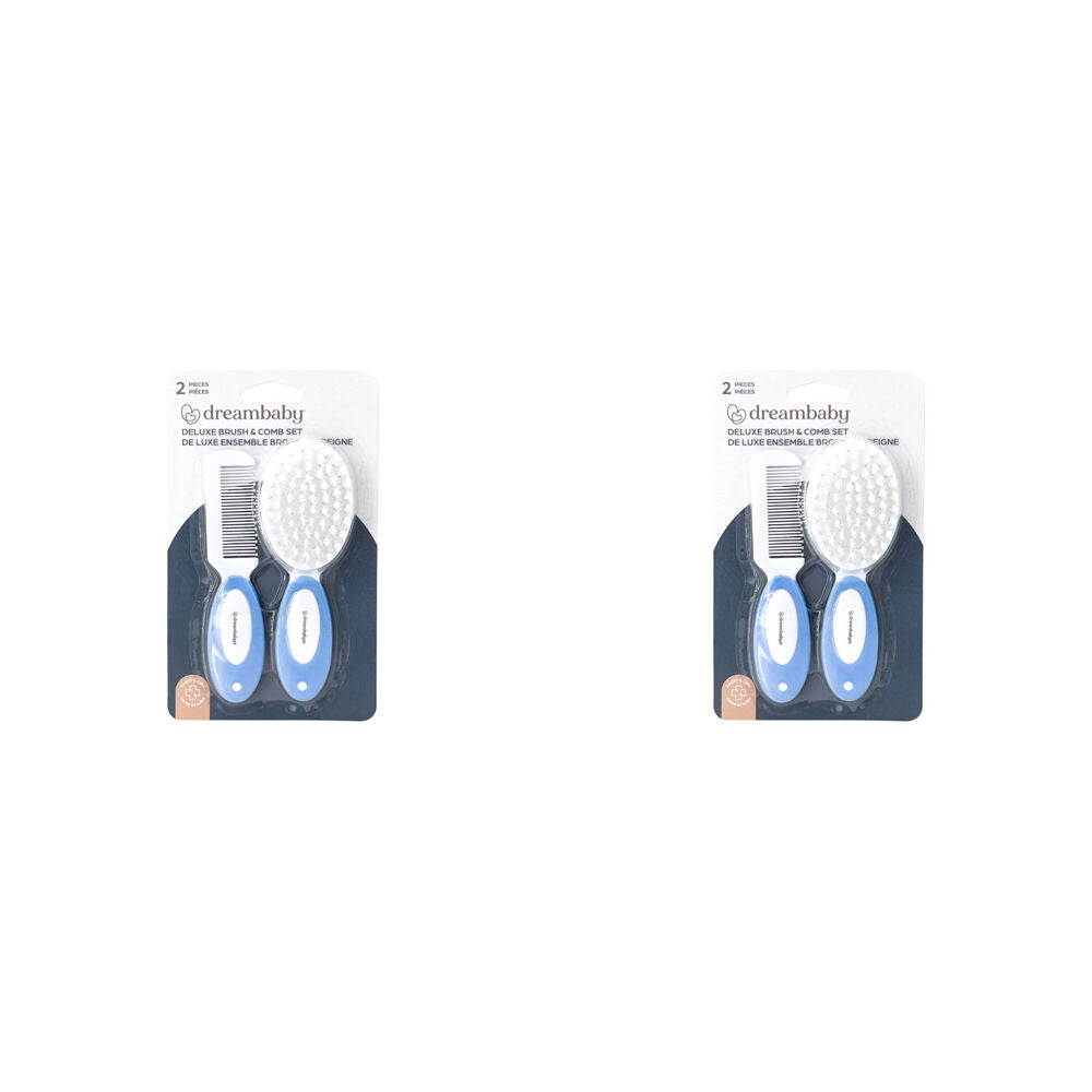2PK Dreambaby Deluxe Brush & Comb Set Kids/Baby Grooming Kit - Blue