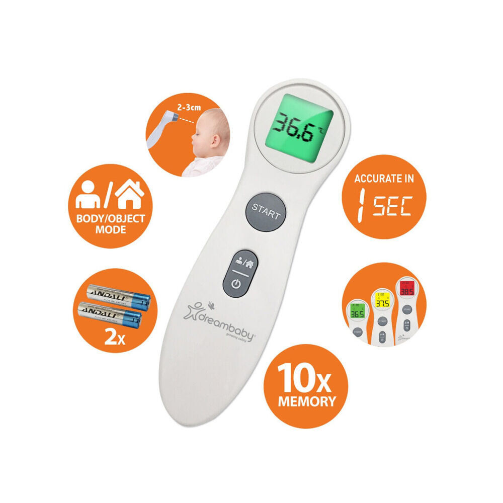 Dreambaby Fever Alert Infrared Forehead Thermometer - White