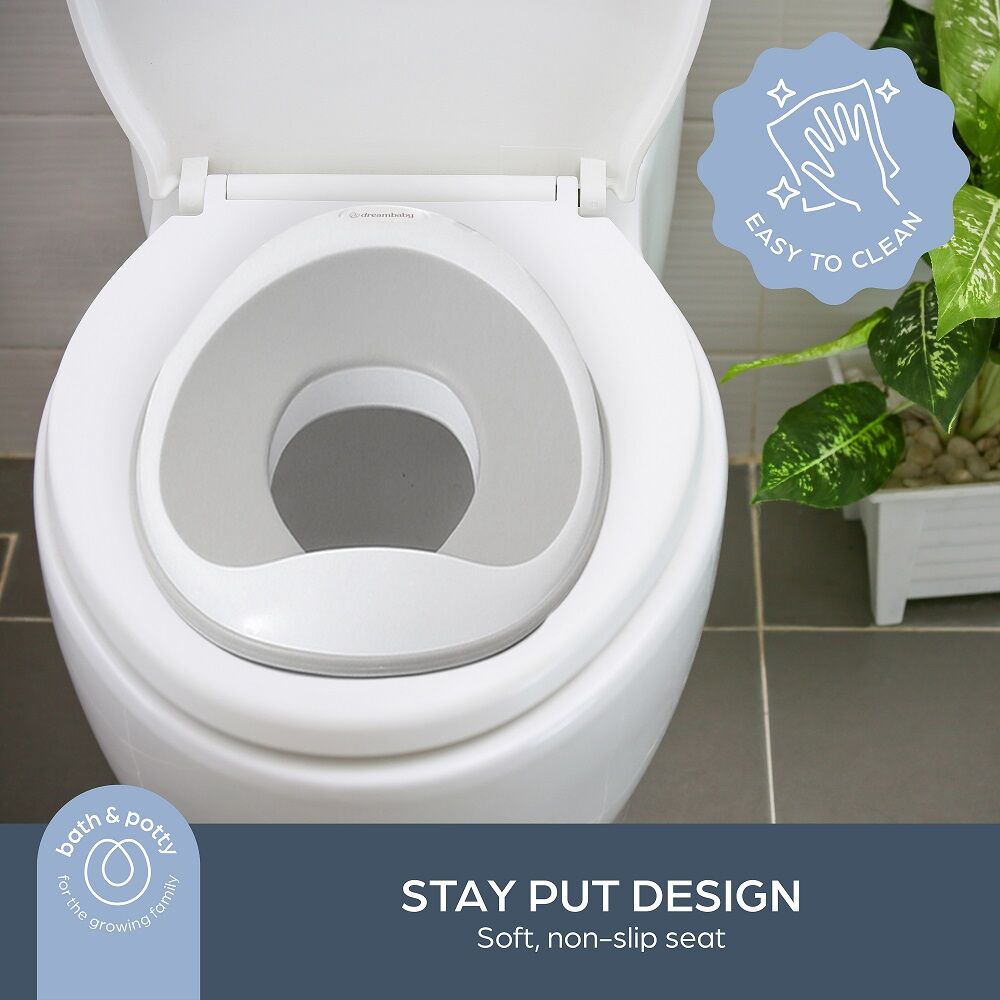 Dreambaby EZY-Toilet Trainer Seat Potty Topper Baby 12m+ Grey