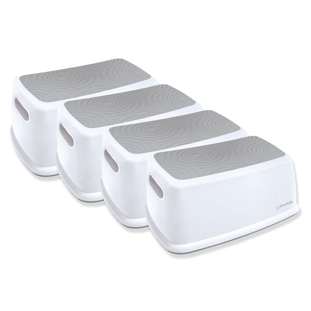 4PK Dreambaby Toddler & Me All Around Anti Slip Kids Step Stool Up to 120kg Grey
