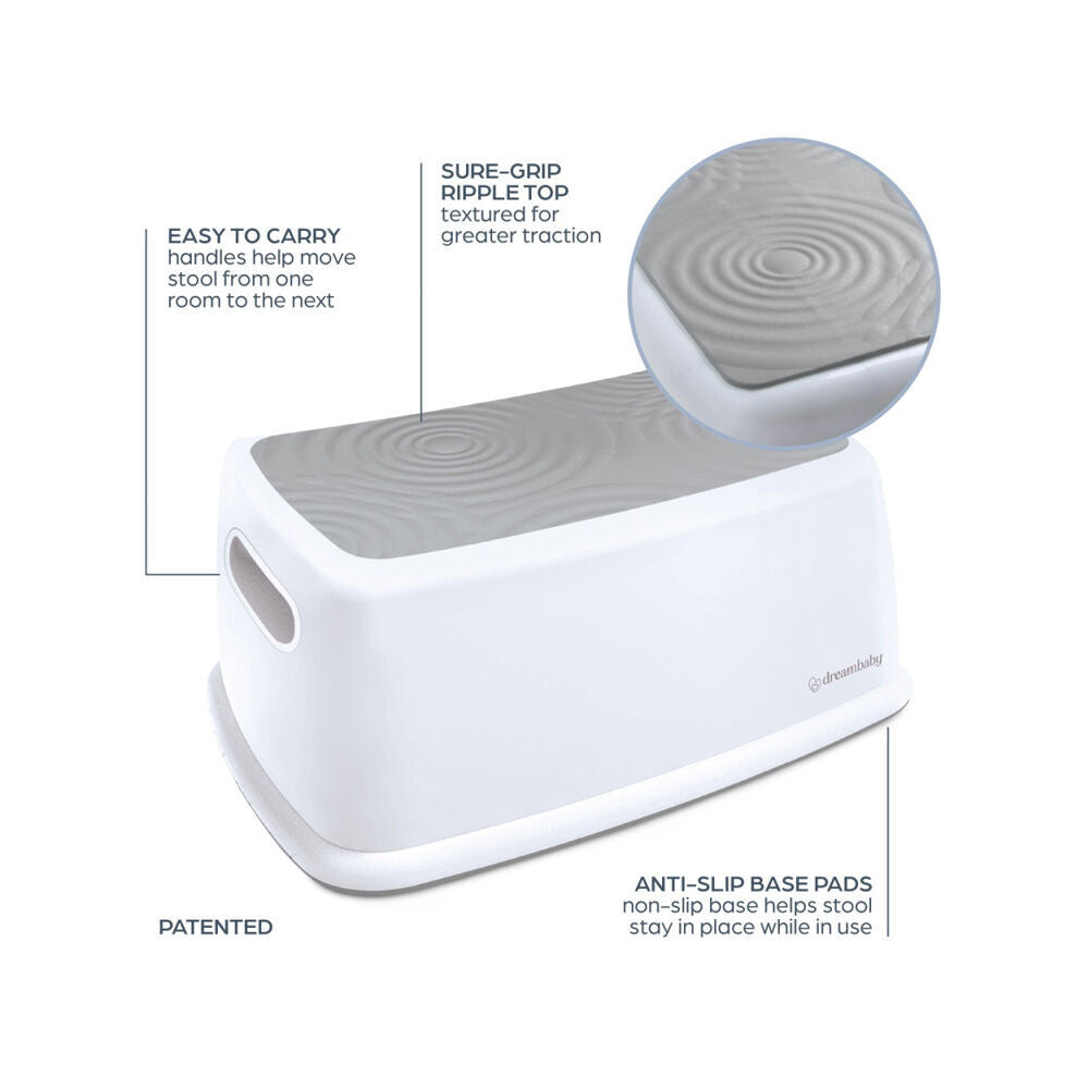 4PK Dreambaby Toddler & Me All Around Anti Slip Kids Step Stool Up to 120kg Grey