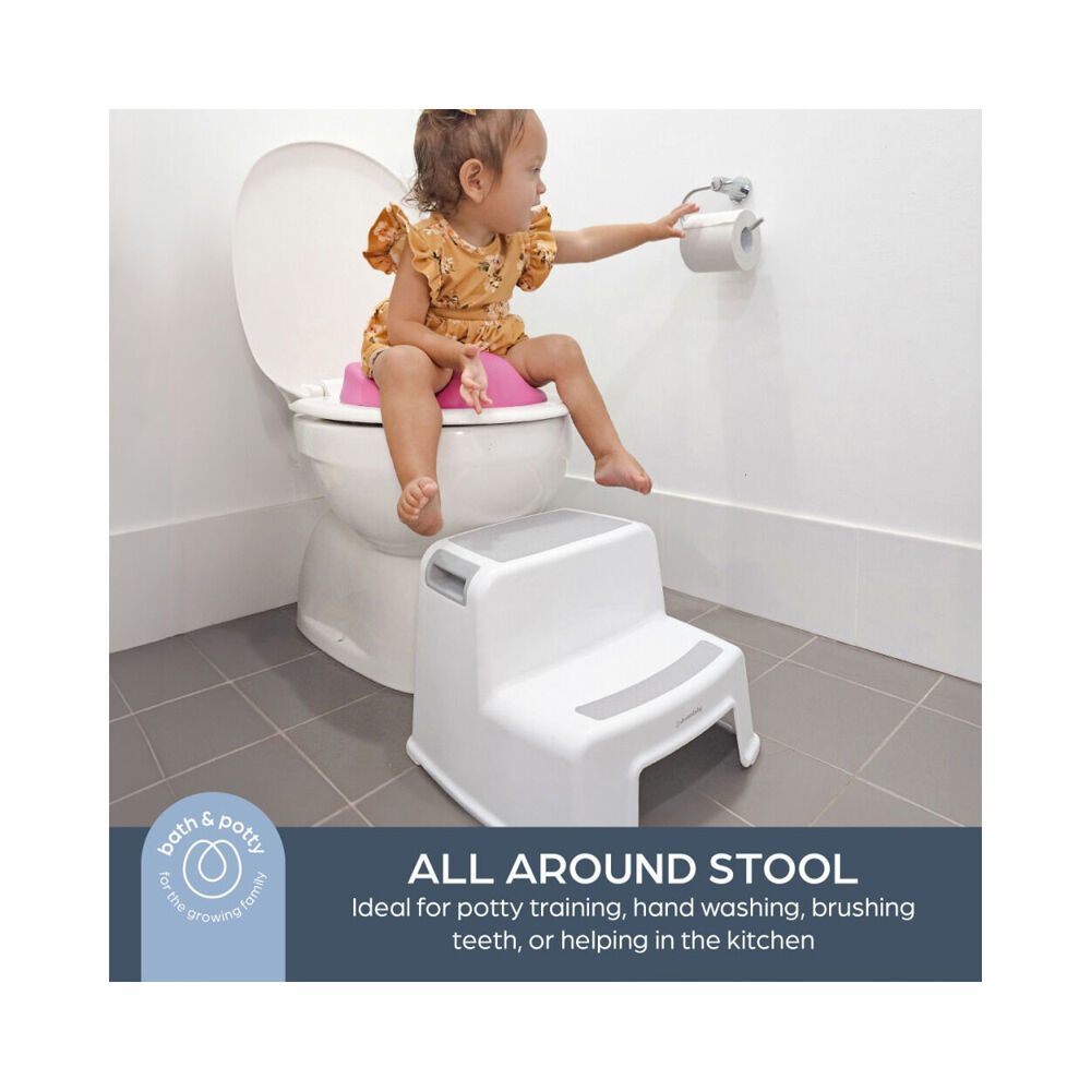 Dreambaby 2-Up Safety Step Stool 33x26cm - Grey/White