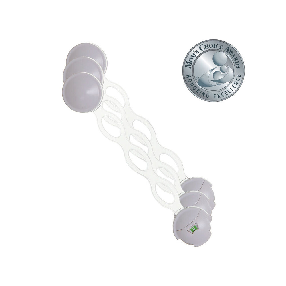 4x 3pc Dreambaby Ezy-Check Multi-Use Latch Safety Lock - White