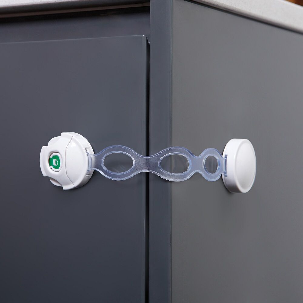 4x 3pc Dreambaby Ezy-Check Multi-Use Latch Safety Lock - White