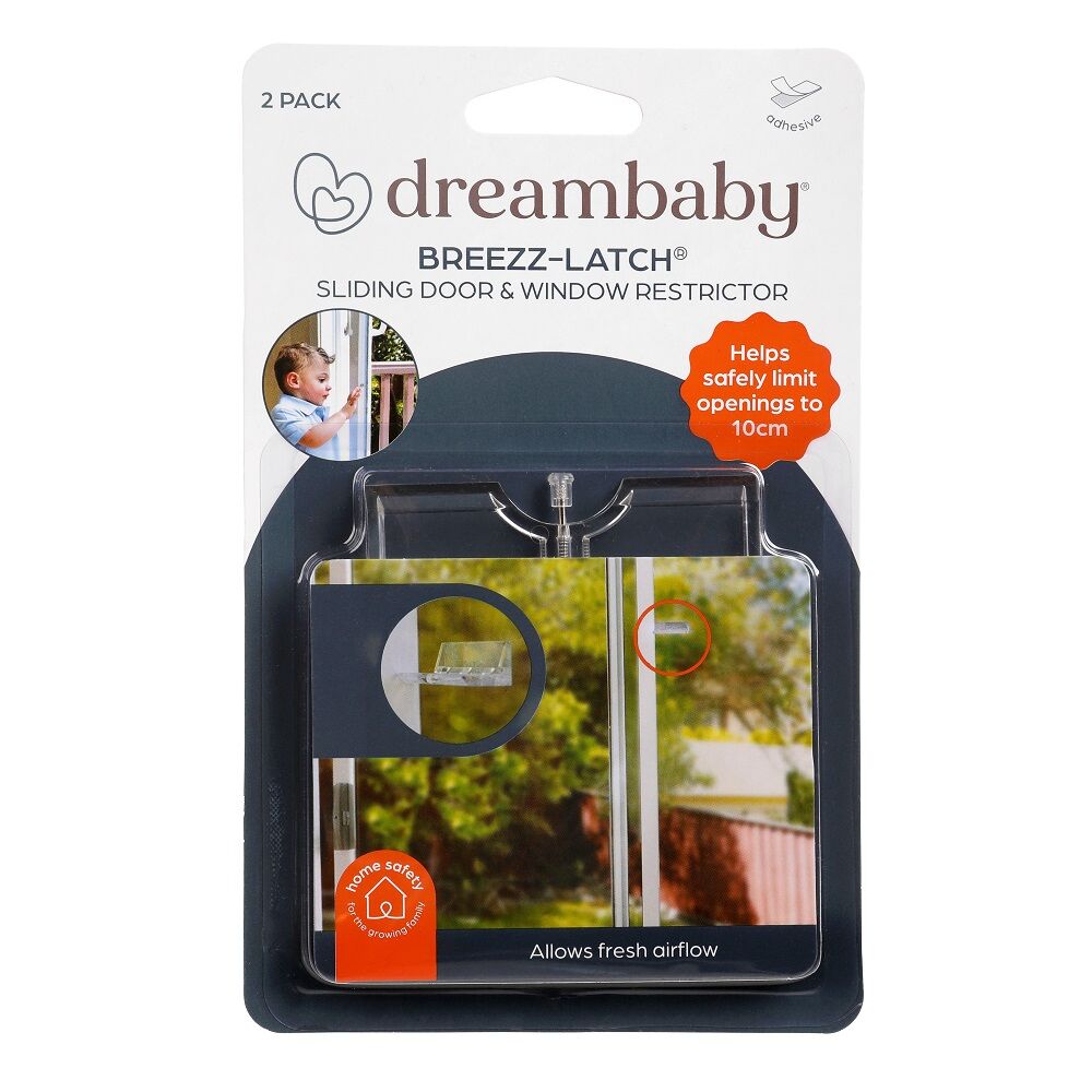 4pc Dreambaby Baby Safety Breezz-Latch Sliding Door & Window Locks