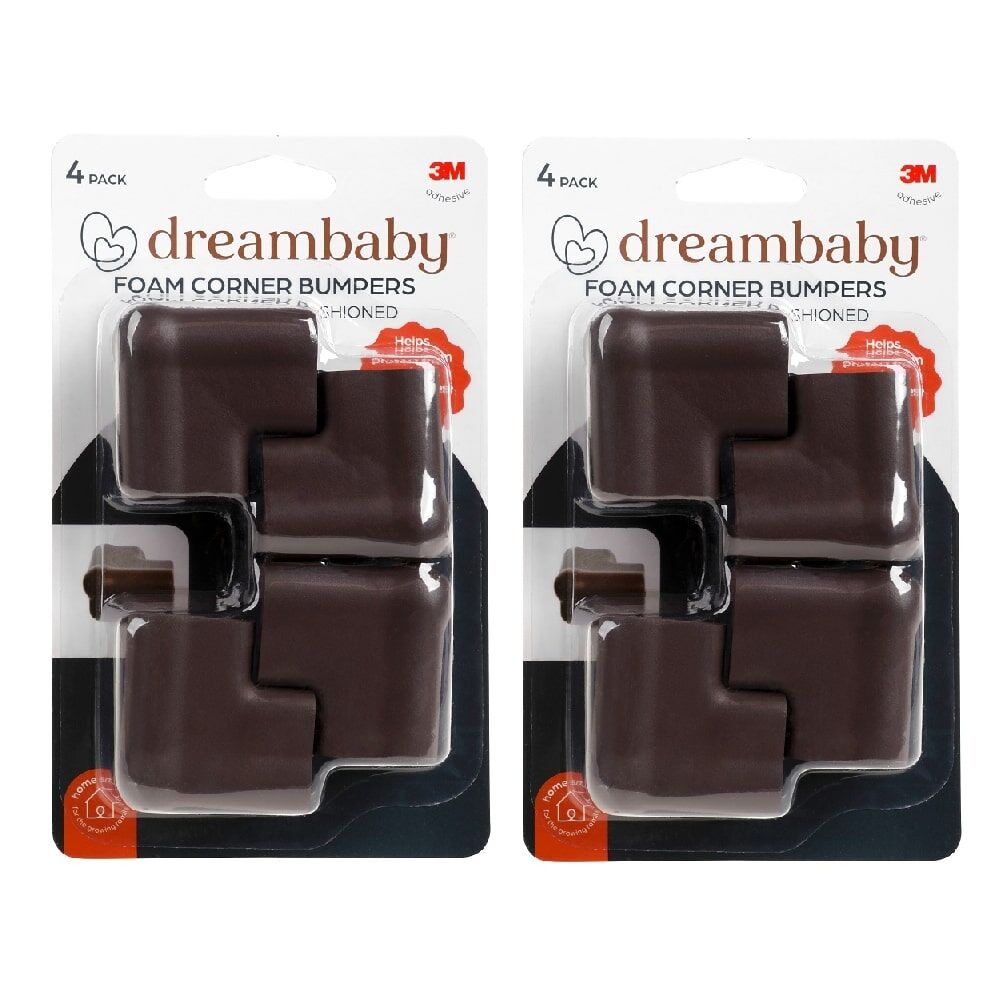 8pc Dreambaby Baby Safety Foam Corner Bumpers - Brown