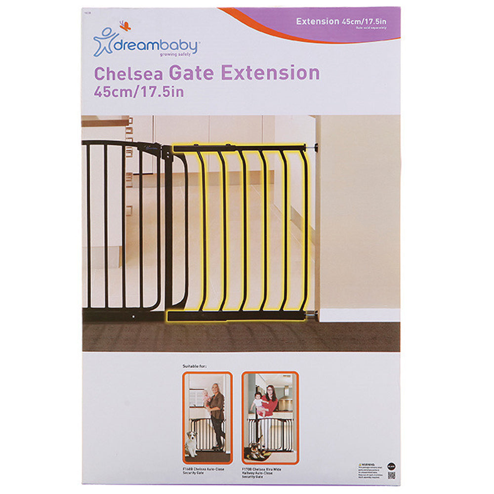 Dreambaby 45cm Chelsea Extension For Baby Safety Gate - Black