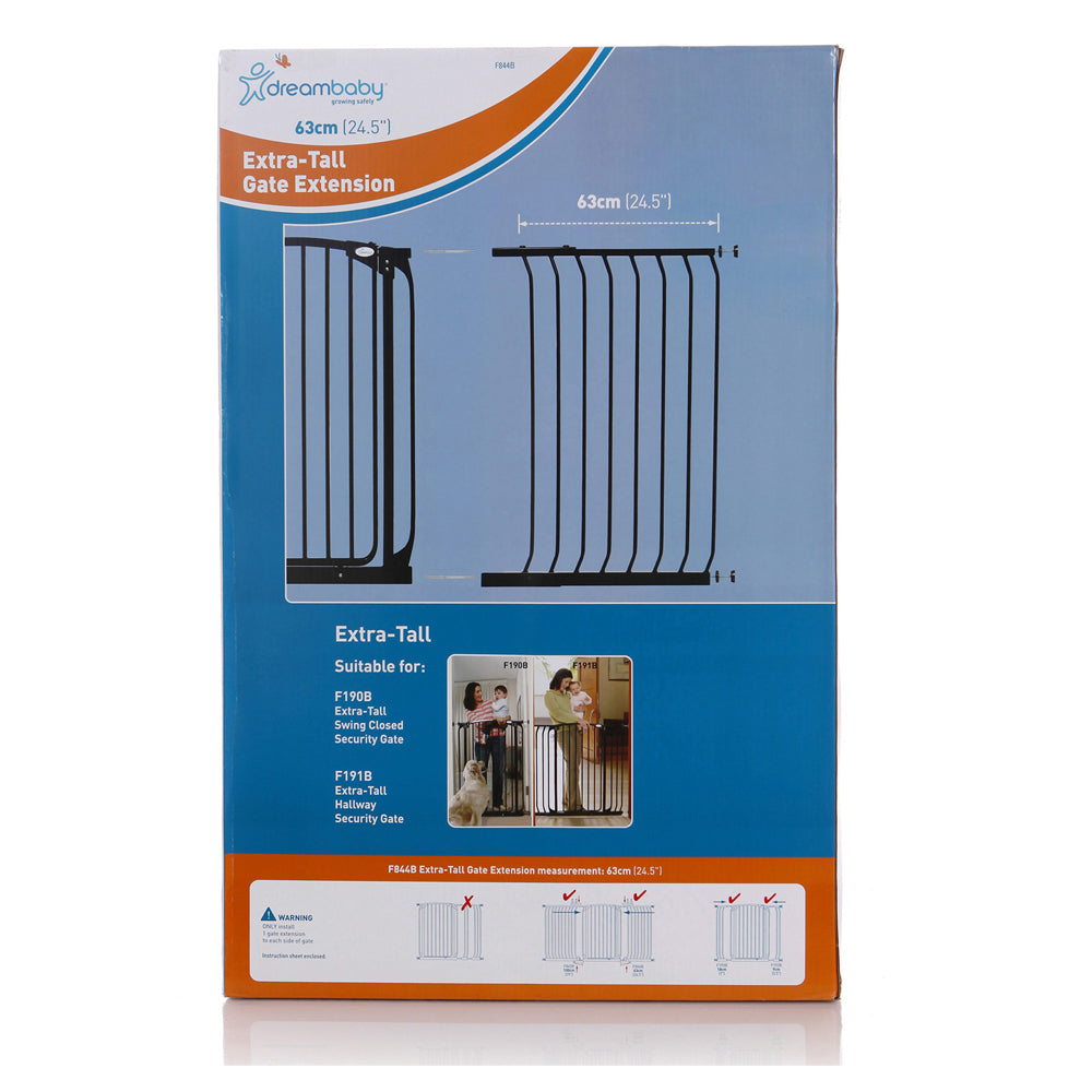 Dreambaby 63cm Chelsea Xtra-Tall Extension For Baby Safety Gate - Black