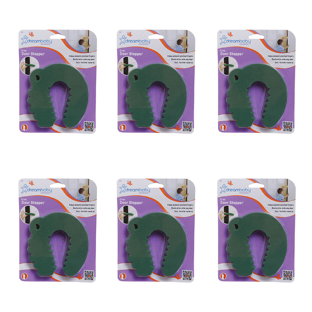 6PK Dreambaby Child/Toddler Door Guard Safety Stopper - Croc