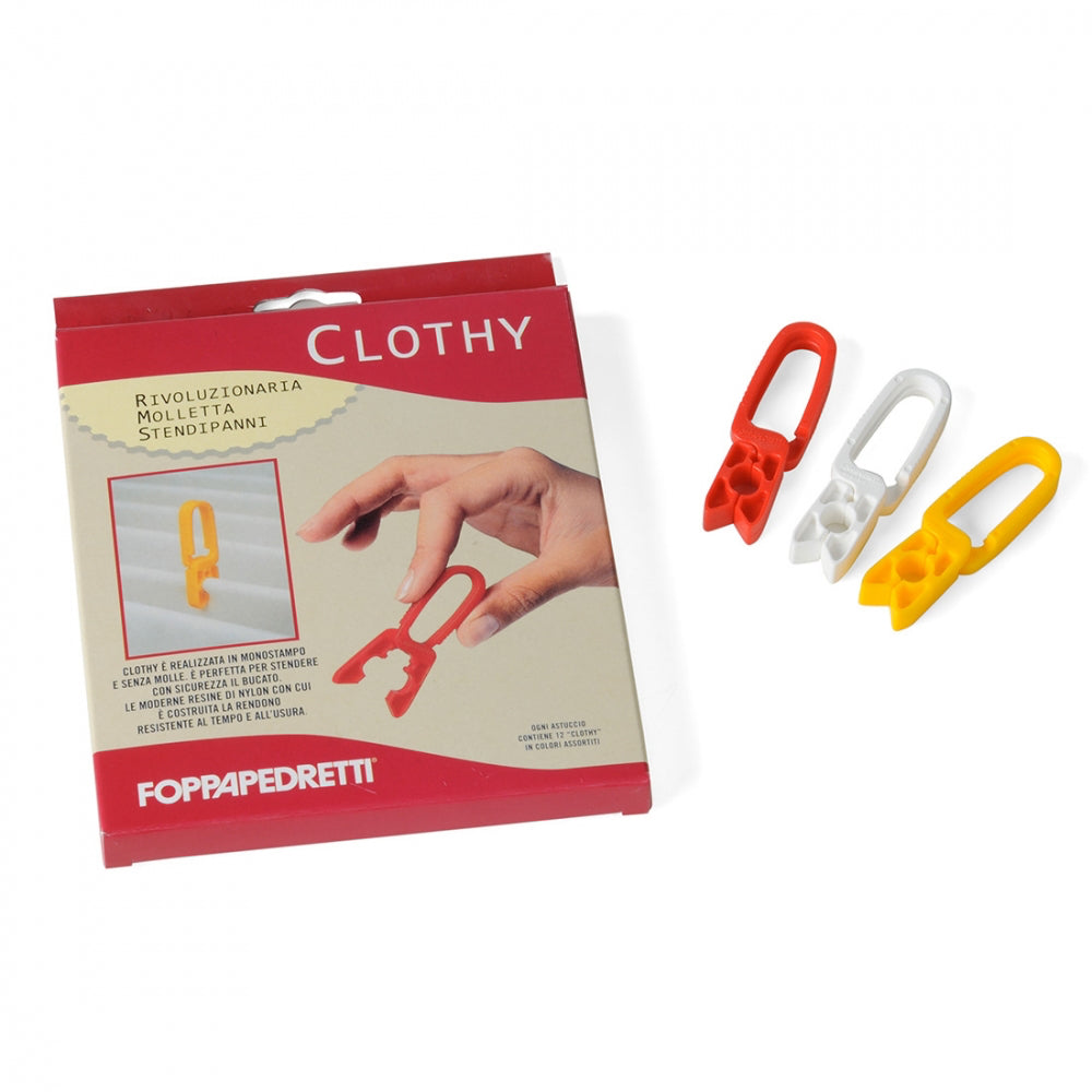 12pc Foppapedretti Clothing Hanging Laundry Pegs 1x2x7cm