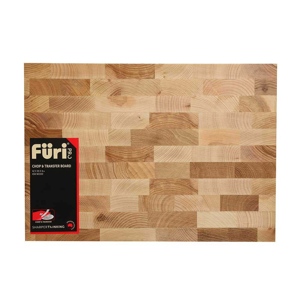 Furi Pro Chop & Transfer Board Hardwood Large 42x30cm