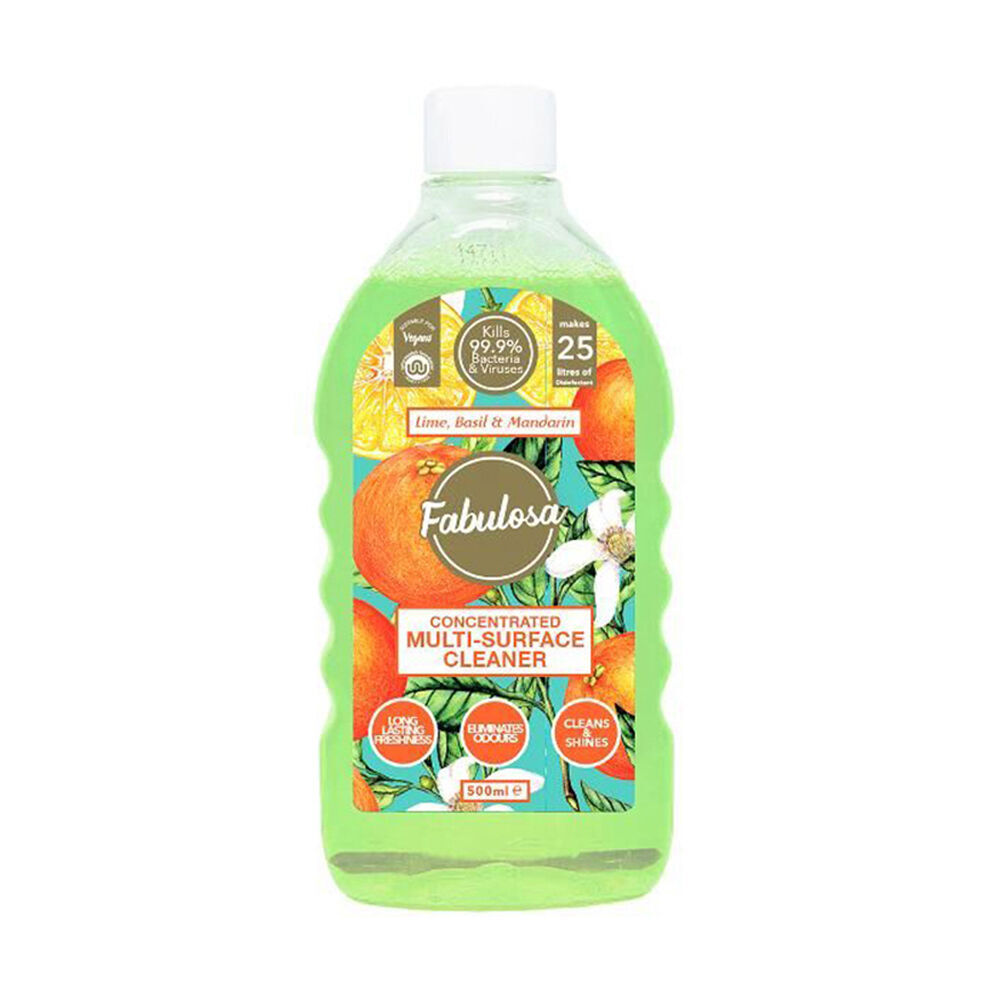 6PK Fabulosa Concentrated Cleaner 500ml Lime Basil Mandarin - Green