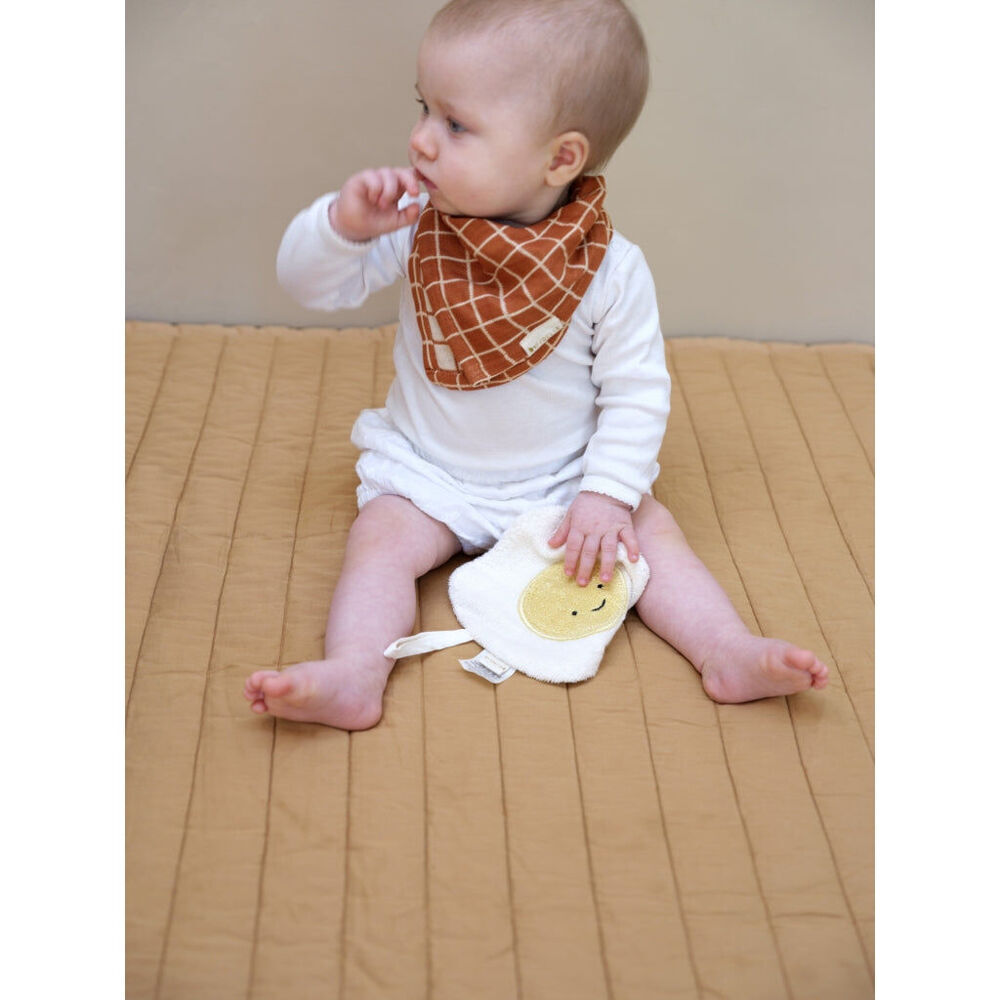 2PK Fabelab Bamboo Cotton Baby Dummy Cuddle w/ Pacificer Fried Egg 19cm White