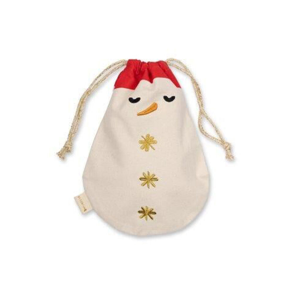 Fabelab Christmas Gift Bag String Pouch Xmas Decoration 22x32cm Snowman