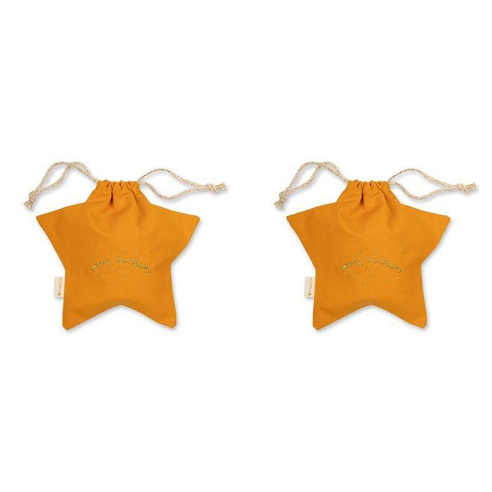 2PK Fabelab Christmas Gift Bag String Pouch Xmas Decoration Star