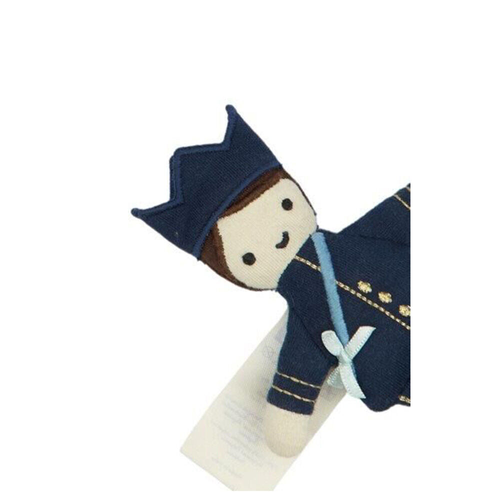 2pc Fabelab Organic Cotton Kids Toy Pocket Friend Queen and King 14cm 0y+