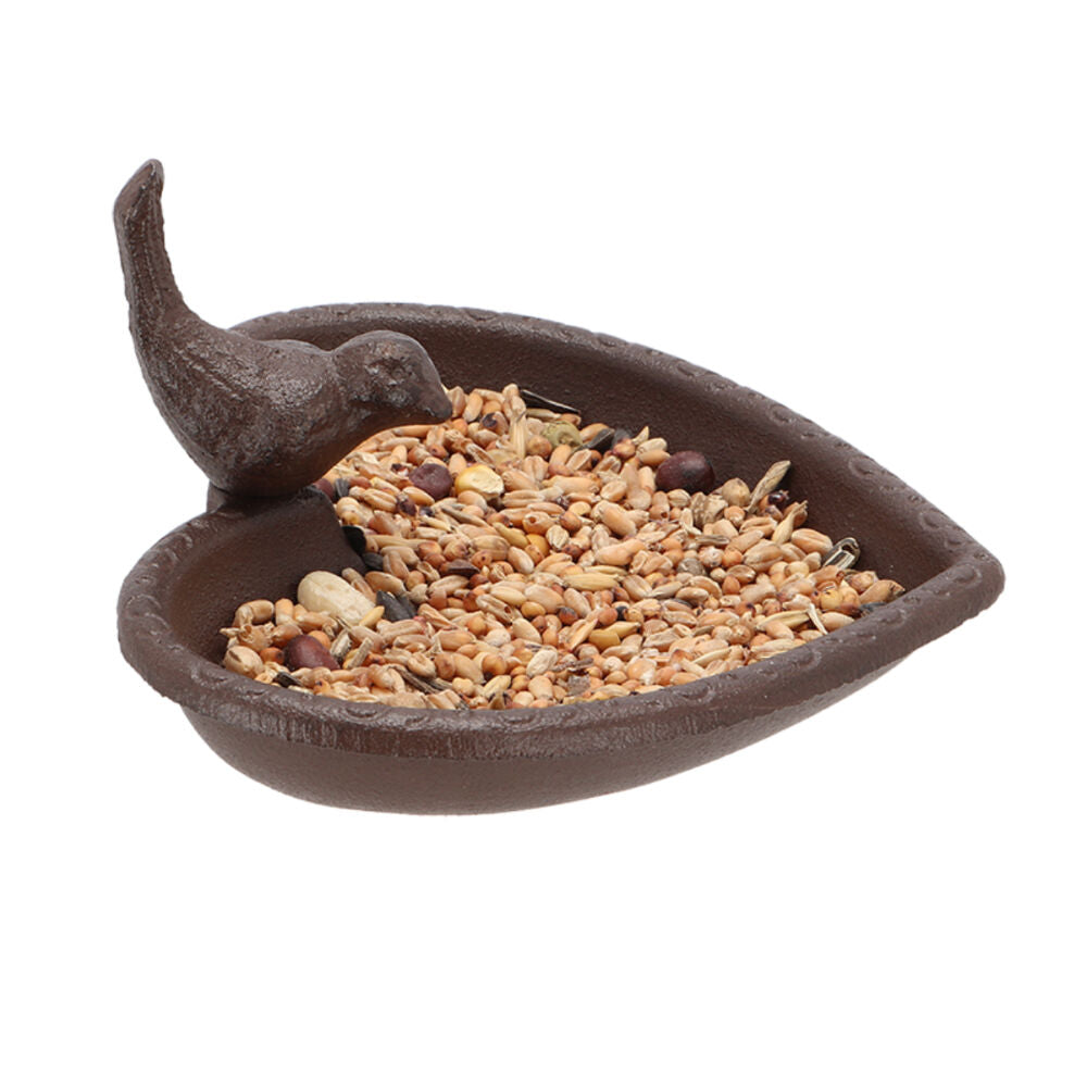 2PK Esschert Design Cast Iron Bird Bath Heart Small Garden & Outdoor Decor 17cm