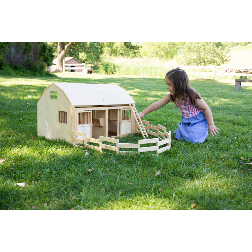 Countryside Wooden Stable & Barn Kids/Childrens Play Toy Set 3+