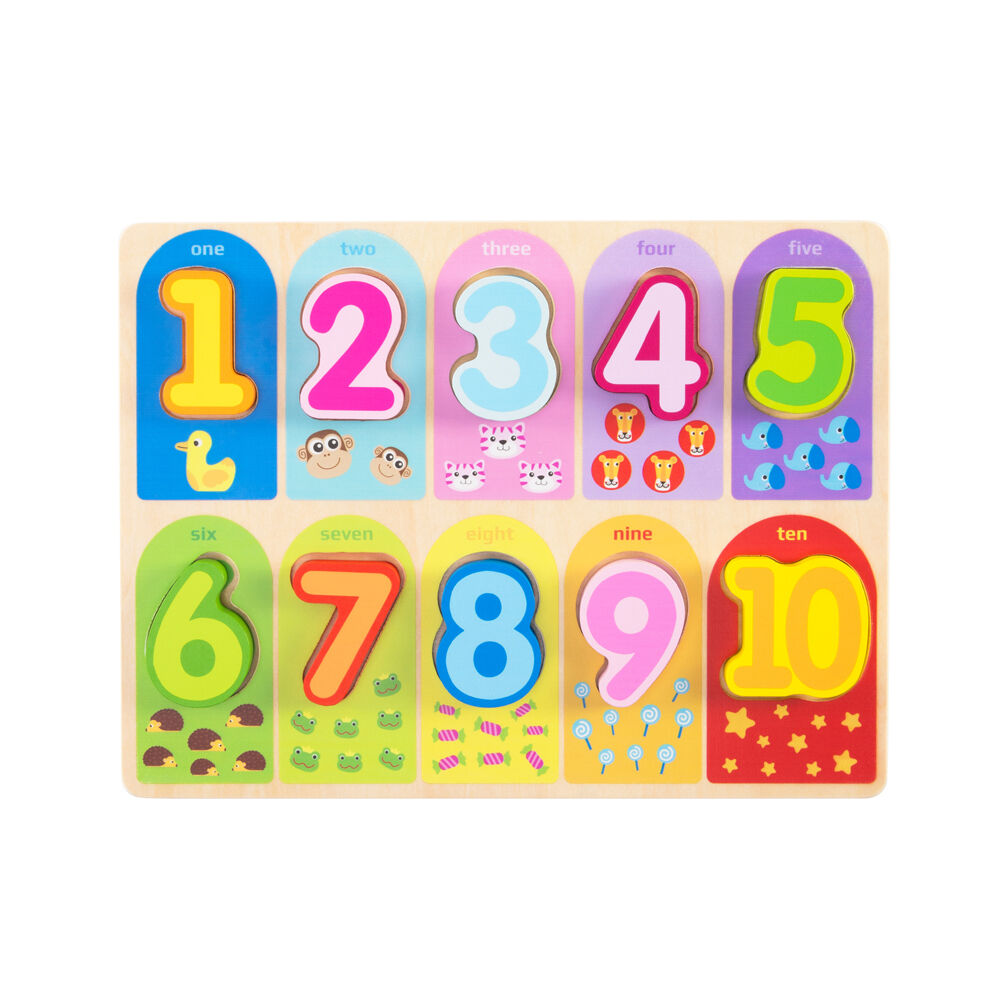 Fat Brain Toys Lets Count to 10 Wood Puzzle 29x22cm Toy Kids 2y+