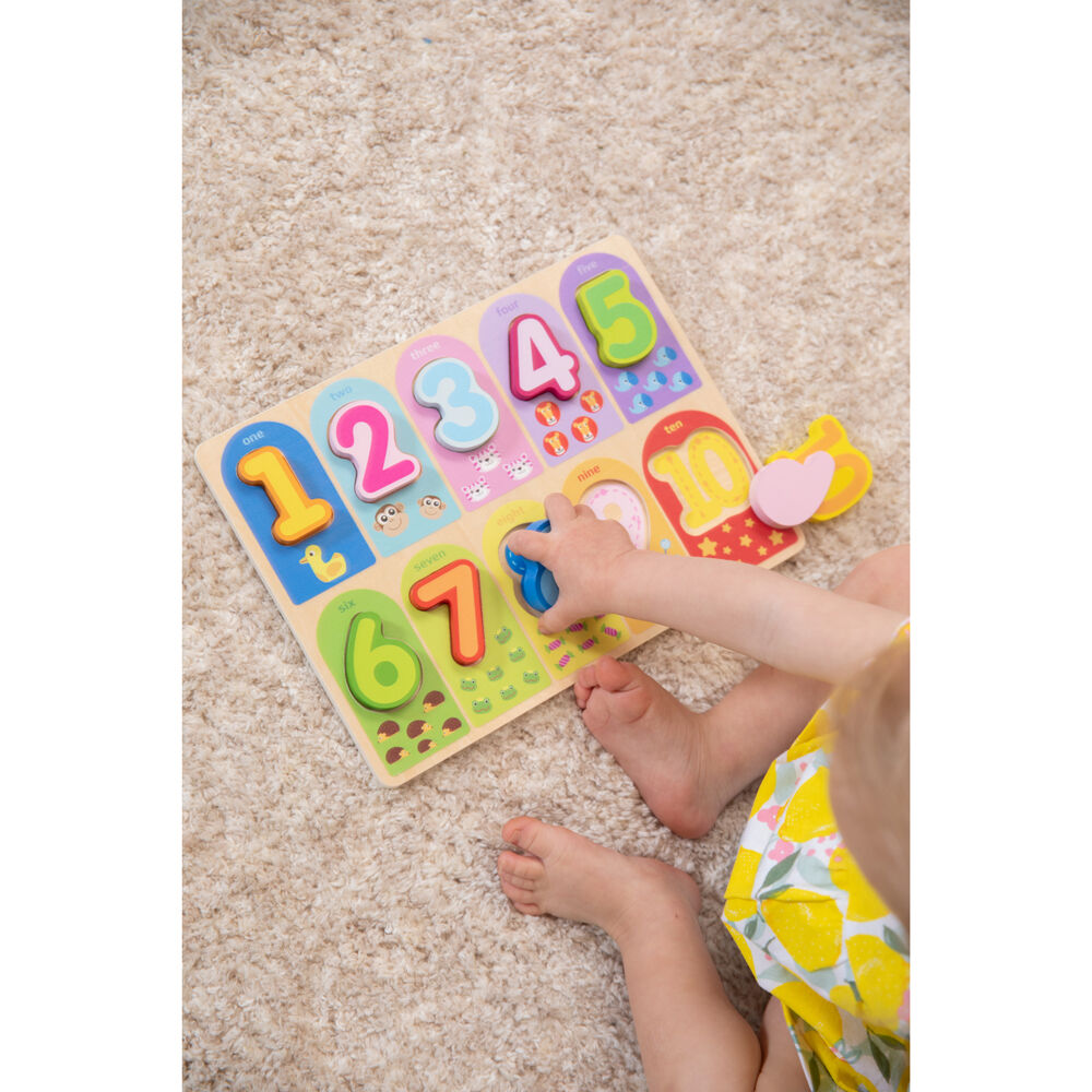 Fat Brain Toys Lets Count to 10 Wood Puzzle 29x22cm Toy Kids 2y+