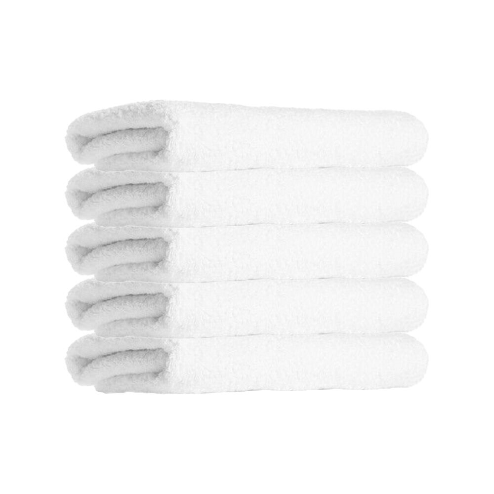 5PK Jason Commercial Astor Plain White Bath Mat 50x80cm