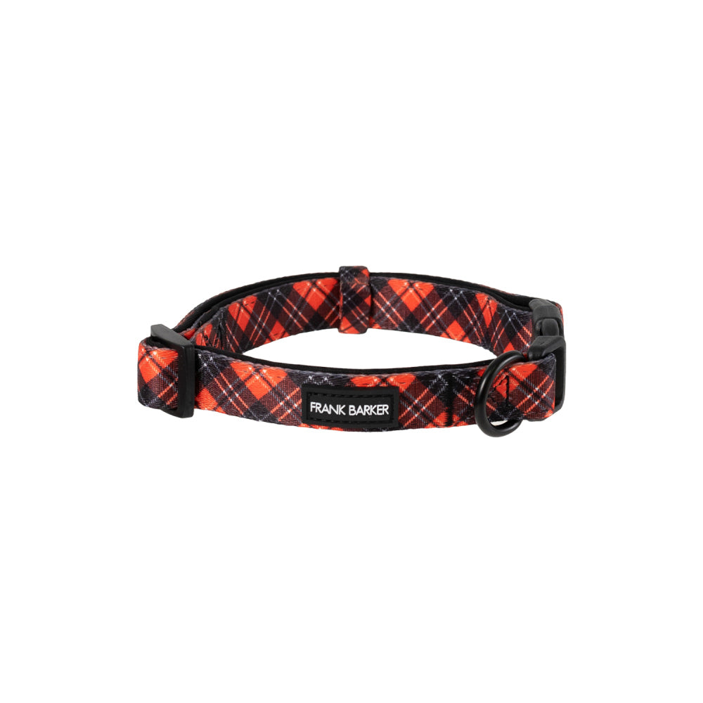 8PK Frank Barker Tartan Pet/Dog Collar Small - Red/Black
