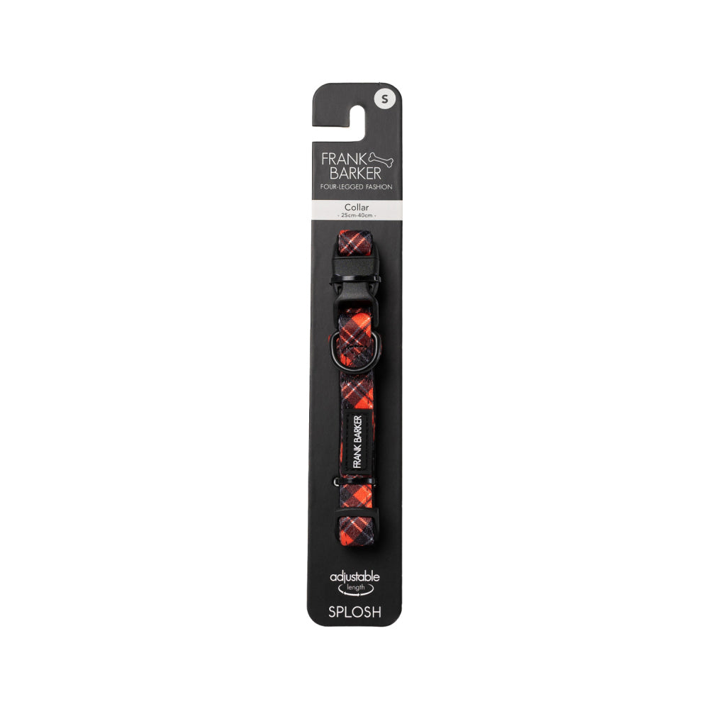 8PK Frank Barker Tartan Pet/Dog Collar Small - Red/Black