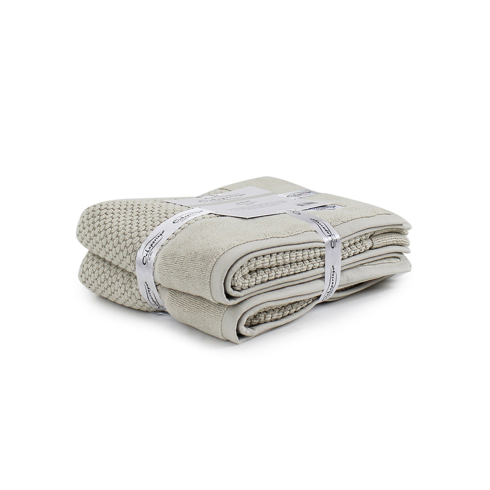 2pc Onkaparinga 60x90cm Avalon Bath Mat 850GSM Soft Sand