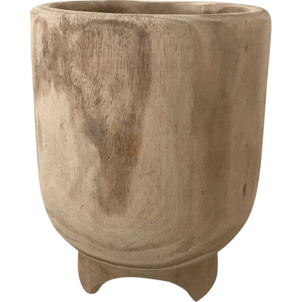 LVD Planter Footed Plant/Flower Pot Medium 21x26cm - Natural