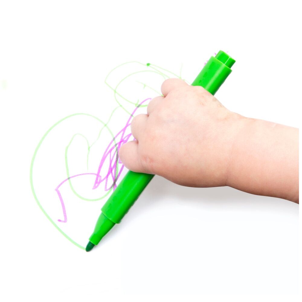24pc First Creations Easi-Grip Triangular Markers Non-Toxic w/Case Kids 36m+